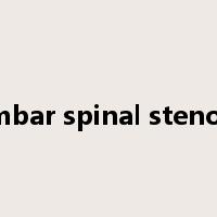 lumbar spinal stenosis是什么意思