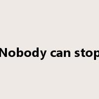 Nobody can stop是什么意思