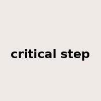 critical step是什么意思