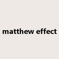 matthew effect是什么意思