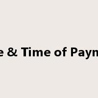 Date & Time of Payment是什么意思