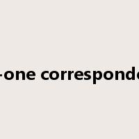 one-one correspondence是什么意思