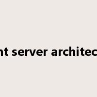 client server architecture是什么意思