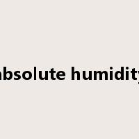 absolute humidity是什么意思