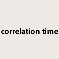 correlation time是什么意思