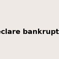 declare bankruptcy是什么意思