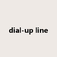 dial-up line是什么意思