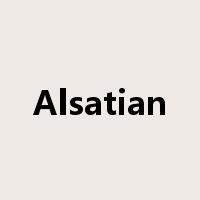Alsatian是什么意思