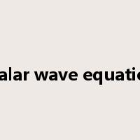 scalar wave equation是什么意思