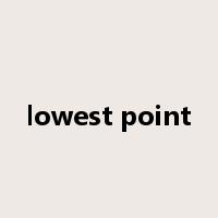 lowest point是什么意思