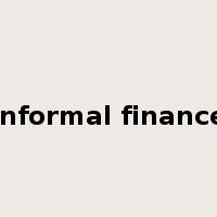 informal finance是什么意思
