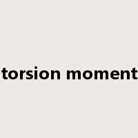 torsion moment是什么意思