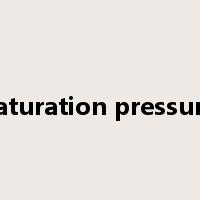 saturation pressure是什么意思