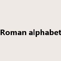 Roman alphabet是什么意思