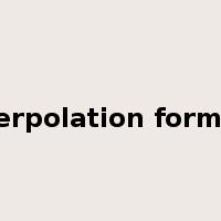 interpolation formula是什么意思