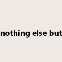 nothing else but是什么意思