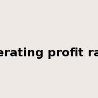 operating profit ratio是什么意思