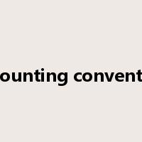 accounting convention是什么意思