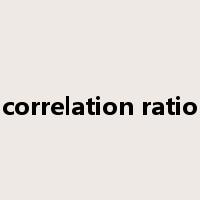 correlation ratio是什么意思