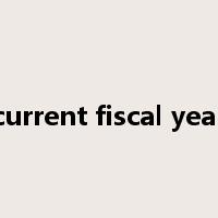 current fiscal year是什么意思
