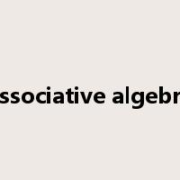 associative algebra是什么意思