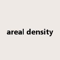 areal density是什么意思