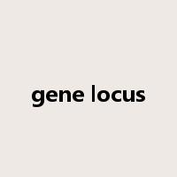 gene locus是什么意思