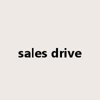 sales drive是什么意思
