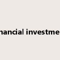financial investment是什么意思