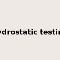 hydrostatic testing是什么意思