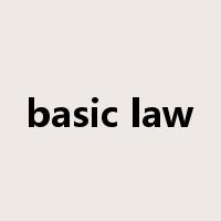 basic law是什么意思