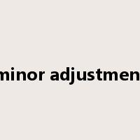 minor adjustment是什么意思