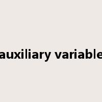 auxiliary variable是什么意思