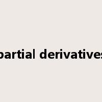 partial derivatives是什么意思