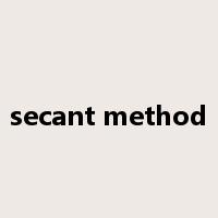 secant method是什么意思