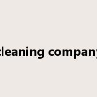 cleaning company是什么意思