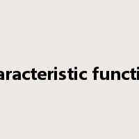 characteristic function是什么意思