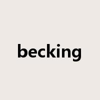 becking是什么意思