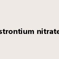 strontium nitrate是什么意思