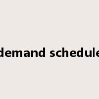 demand schedule是什么意思