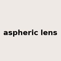 aspheric lens是什么意思