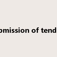 submission of tenders是什么意思