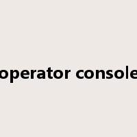 operator console是什么意思