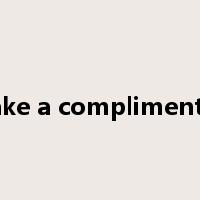 make a compliment to是什么意思