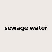 sewage water是什么意思
