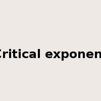 Critical exponent是什么意思