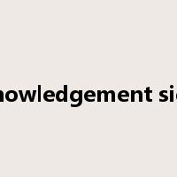 acknowledgement signal是什么意思