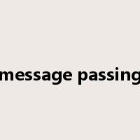 message passing是什么意思