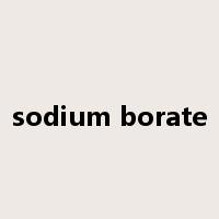 sodium borate是什么意思
