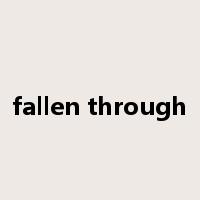 fallen through是什么意思